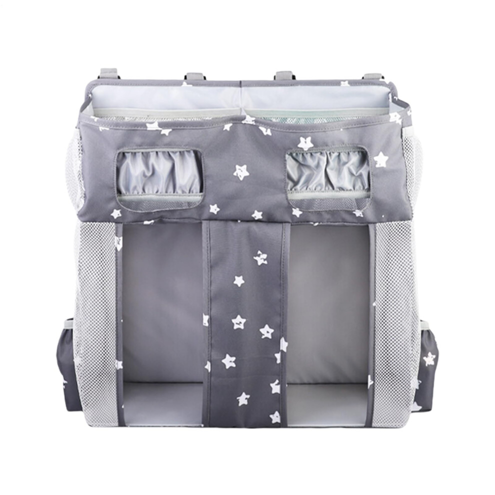 Diaper Stacker Bedside Organizer, Oxford, Large Capacity Compartments Nursery Pockets Diaper Bag For Milk Bottles