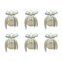 Set mit 6 goldenen Hochzeitsgeschenkboxen,-Blau