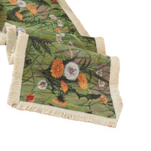 Nappe de Table à manger rectangulaire, tissage Jacquard,-Vert D