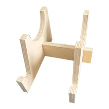 Roller Board Rack For Indoor Gym Space Saving Wooden Rolling Cart Organizer, Balance Board Stand, Fitness Panel Holder