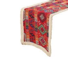 Nappe Vintage Jacquard tissé drapeau de Table chemin-Bourgogne A