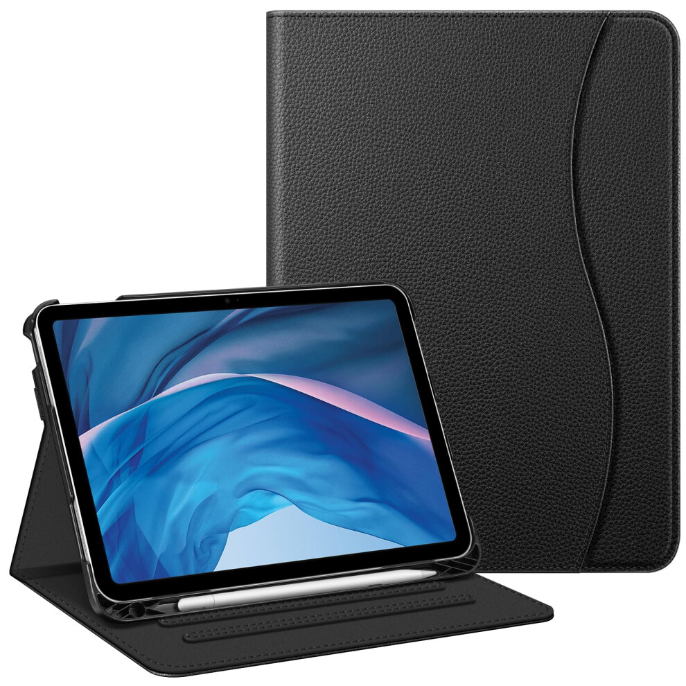 Ipad Case A16 11Th Gen 11In And 10Th Gen 10.9In, Multiangle Stand, Pencil Holder, Pocket, Auto Sleep/Wake, Black 9119770940872