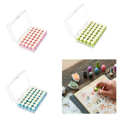 40Pcs Reusable Sponge Daubers for Kid Student Card Making-Blue 2
