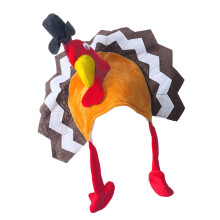 Cute 3D Turkey Shape Hat Funny Christmas Hat-turkey style