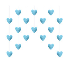 Elegant Heart Curtain Door Decor Korean Stylish String-Blue