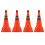 Collapsible Traffic Cone 4Pack, Pop Up, Reflective, LED Light, 18 Inch, Orange 1