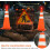 Collapsible Traffic Cone 4Pack, Pop Up, Reflective, LED Light, 18 Inch, Orange 4