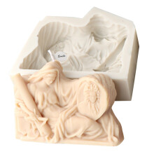 Catholic Family Silicone Candle Mold 3D Virgin Sculpture-2