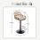 2 PCS Modern Swivel Bar Stools with Cushion 2