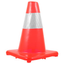 Traffic Cones Reflective PVC, Outdoor Training and Parking Safety Cones, 18 Inch, Orange