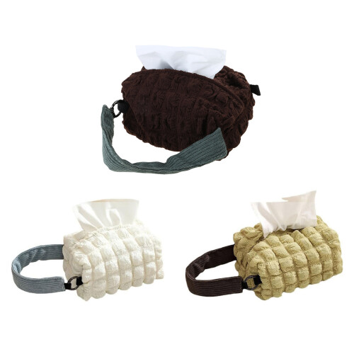 Car Tissue Holder, Rectangle Large Tissues Box Cover for-Puffs 1