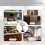 2 PCS Modern Swivel Bar Stools with Cushion 5
