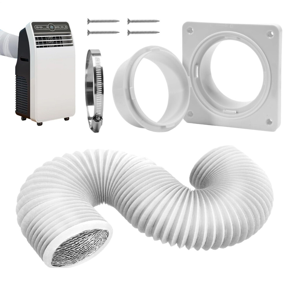 Portable Ac Window Vent Kit For Tight Spaces, Dryer Vent Hose Included, Wall Mounted Exhaust Connector 9119770942661