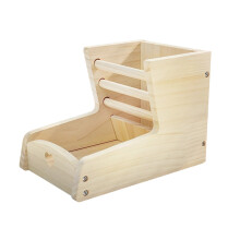 Wooden Grass Dispenser for Rabbits Small Animal Feeder Food