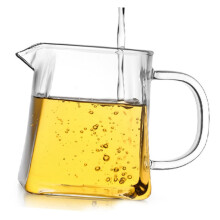 Tea Cup With Divider, Glass Tea Cup, Ergonomic Handle, Heat Insulation