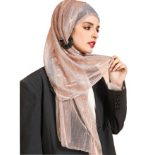 Drapage rapide Malaisie Turban Écharpe Hijab-rose clair