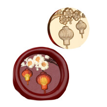 Metal Stamp Year of the Snake Seal Stamp-plum blossom lantern