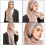 Drapage rapide Malaisie Turban Écharpe Hijab-rose clair 3