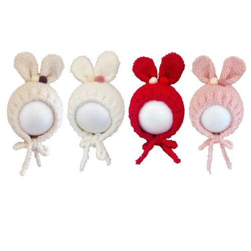 Bonnets pour tout-petits avec cravate réglable pour les-Rose 1