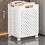 Portable Size Folding Laundry-medium size white on casters 7