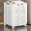 Portable Size Folding Laundry-medium size white on casters 3