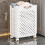 Portable Size Folding Laundry-medium size white on casters 5
