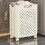 Portable Size Folding Laundry-medium size white on casters 6