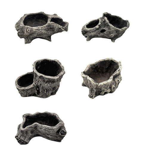 Imitation Stumps Flowerpots Multiple Size Unique Stylish-grey 2