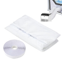 AC Window Seal Kit With Swing Vent, Heat Insulation, Adjustable Panel Seals Air Gaps, Saves Energy, Fits Most Window ACs