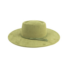 Homburg Hat Porkpie Hat Ceinture tressée pour célébration-Vert