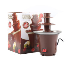 Mini Chocolate Fountain 3Tier Fondue, Easy To Assemble, Home Party Waterfall Chocolate Pot, Brown