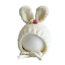 Bonnets pour tout-petits avec cravate réglable pour les-Blanc