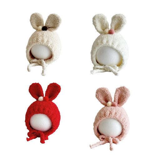 Bonnets pour tout-petits avec cravate réglable pour les-Blanc 1