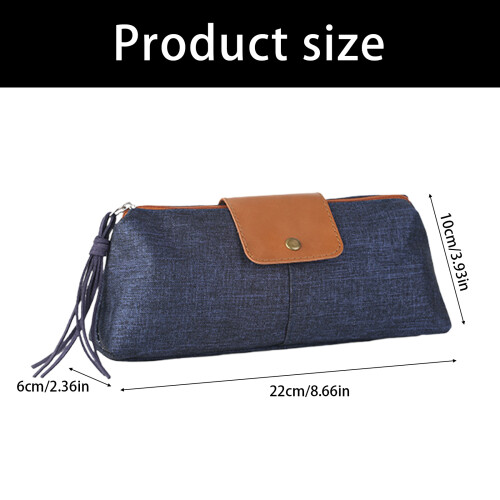 Sturdy Water Resistant Fabric Cosmetic Bag Foldable-Black 2