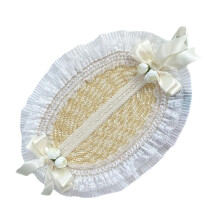 Chapeau de paille tissé à la main, style rétro unique,-Blanc
