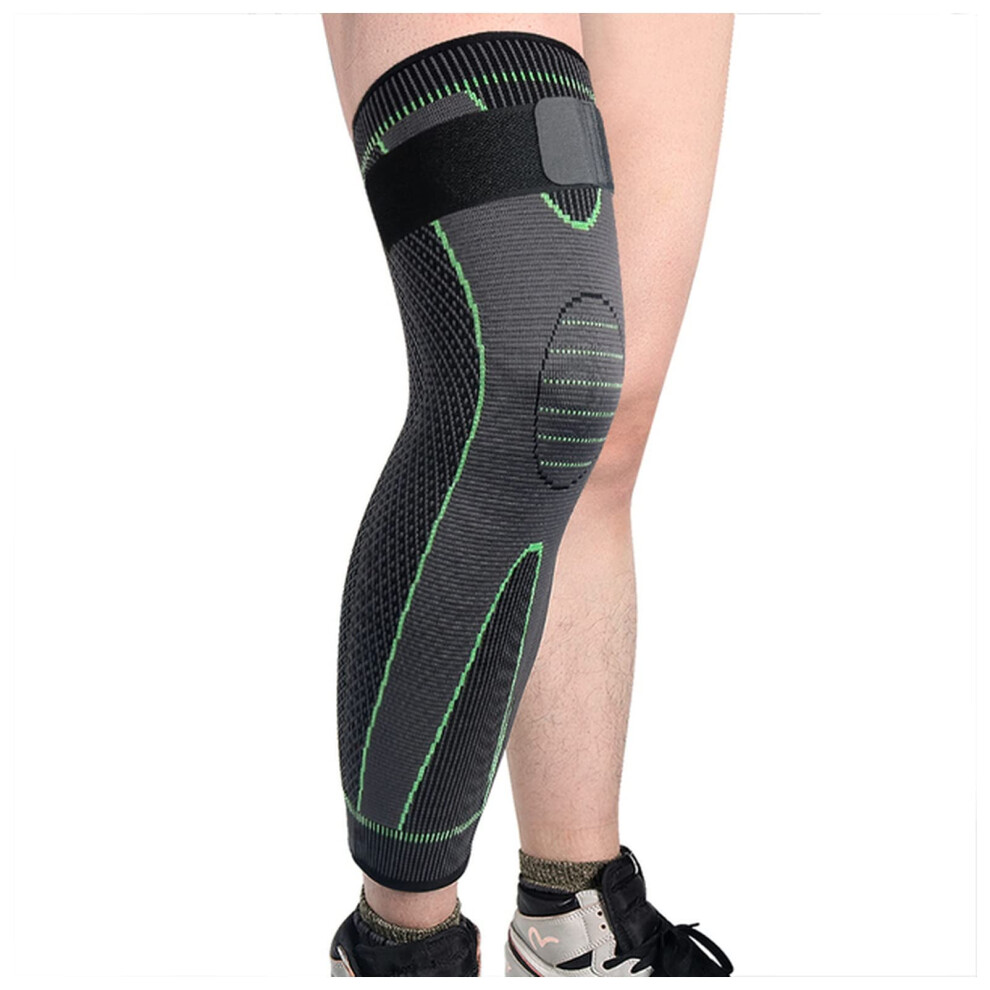 Green Knee Pads, Antislip, Elastic Knee Sleeve, Compression Support, Size L, Allday Comfort,