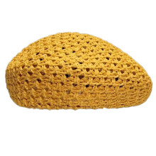 Béret Vintage pour femmes, chapeau formel et-jaune gingembre