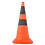 Traffic Cones Collapsible 70cm ABS Engineering Plastic Durable Reflective Strips For Traffic Management Orange 1