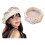 Chapeau de plage Portable pour-Point rouge blanc cassé 2