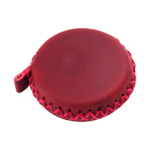 Miniature Leather Retractable Ruler Permanent-Burgundy