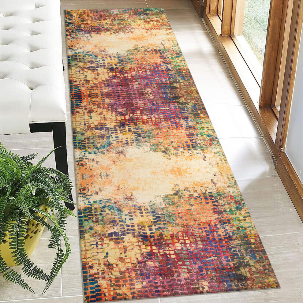 Imperial Rooms (60X220 Cm, Kira- Printed Rug) Modern Non-Slip Rugs Printed Geometric Carpet Mat Multicoloured