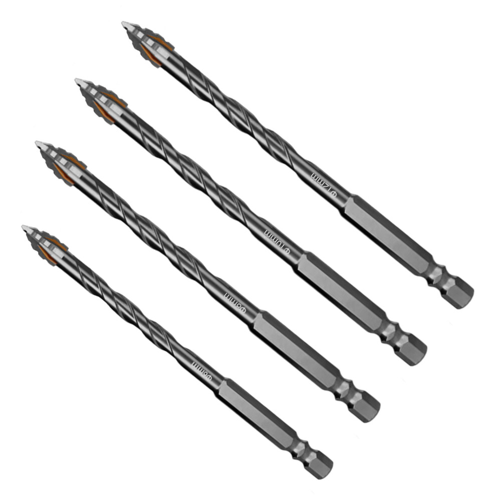 6/8/10/12Mm Eccentric Twist Drill Bit Four Edge-4 Piece Set 7696001189276