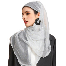 Malaisie indonésien hijab musulmans foulard foulard pour-Blanc