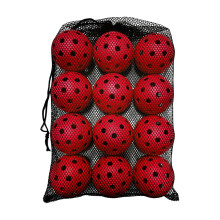 Pickleball Balls 12Pack, 74mm Hollow Training Balls for Indoor Outdoor, Competition Grade, Red