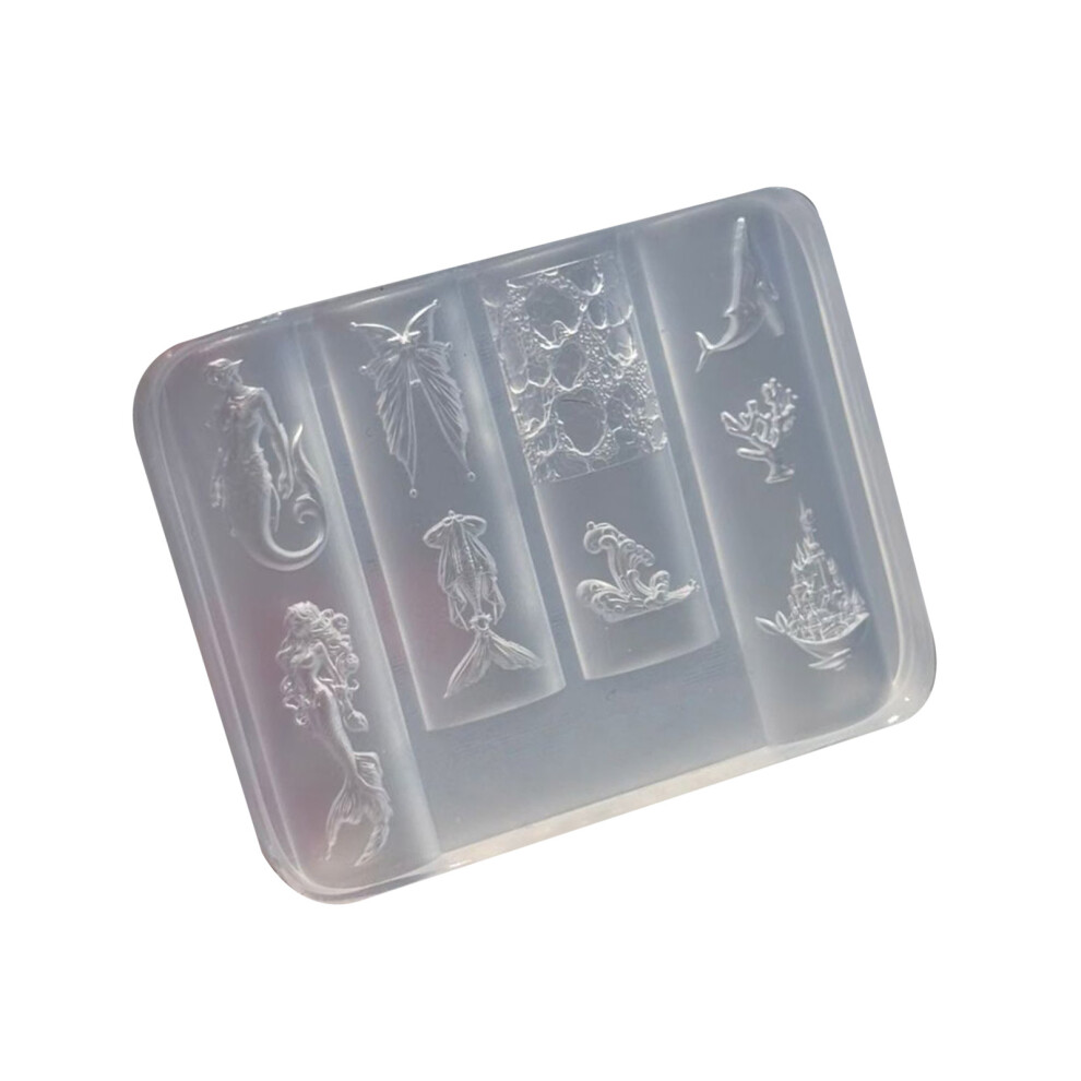 Silicone Nail Embellishment Molds Mermaids Theme Small