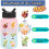 50 Piece Aquarelle Cocktail Tagging Paster Cut Waterproof 7