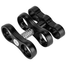 Ball Clamp Aluminum Alloy Diving Light Clamp 360Degree Rotation Butterfly Clip For Camera