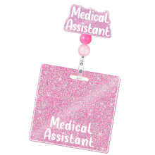 Glittering Badge Reels Nurse Badge Cards-MedicalAssistant
