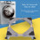 Adjustable Stand With Bracket Rack, Height Adjustable, Square Tube, Gray B 2