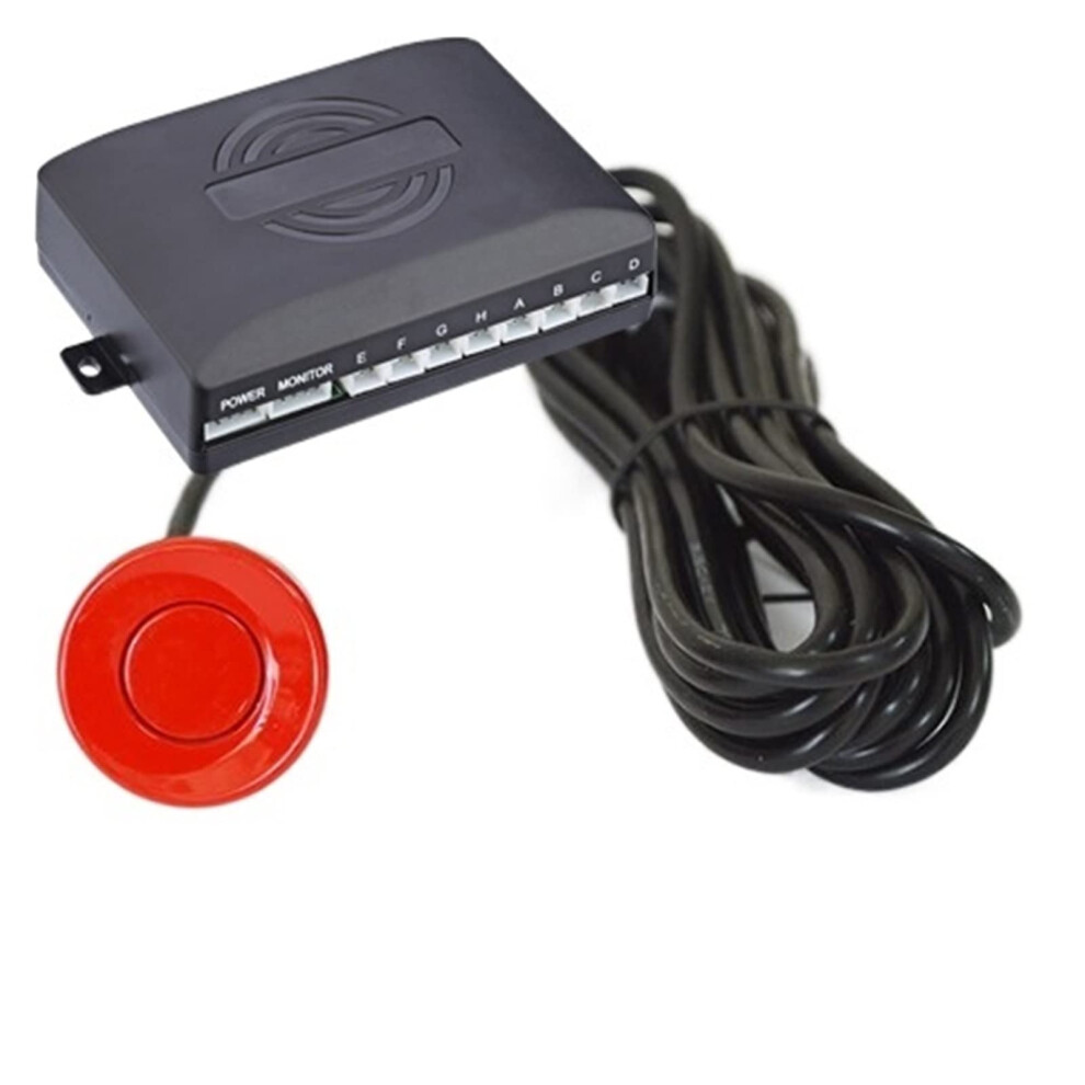 Car Led Parking Sensor 8Sensor Reverse Backup Radar, 22Mm Backlit Display, Safe Reversing Assist, Red 9119770945136